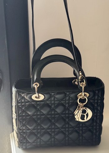 Klasik Siyah Deri Kadın Çanta dior muadili - Görsel 4