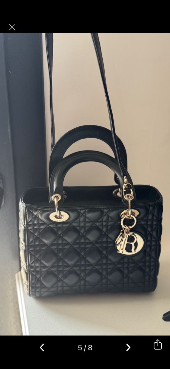 Klasik Siyah Deri Kadın Çanta dior muadili - Görsel 4