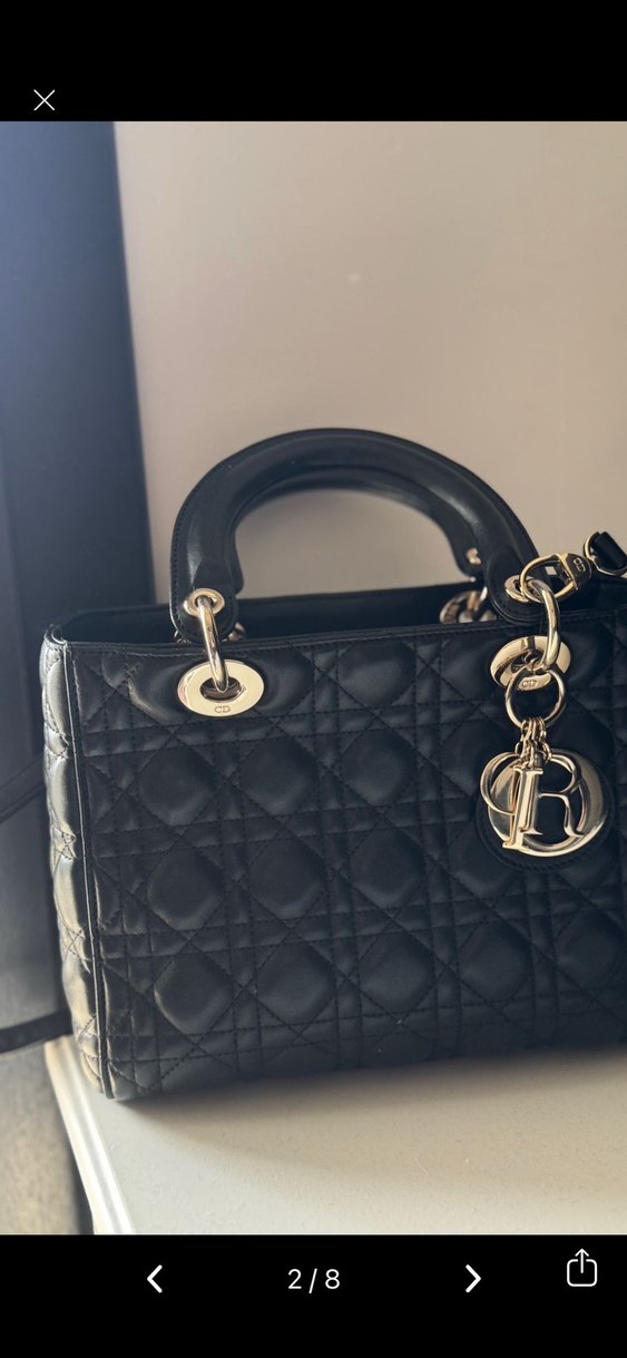 Klasik Siyah Deri Kadın Çanta dior muadili - Görsel 3