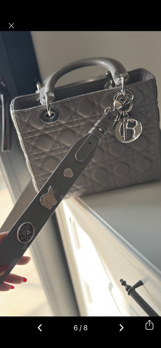 Dior replika Gri Zincir Detaylı Deri Kadın Çanta - Görsel 4