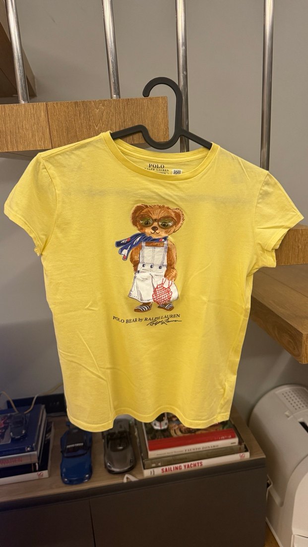 Kız Çocuk Sarı Baskılı Kısa Kollu Tişört - Görsel 2