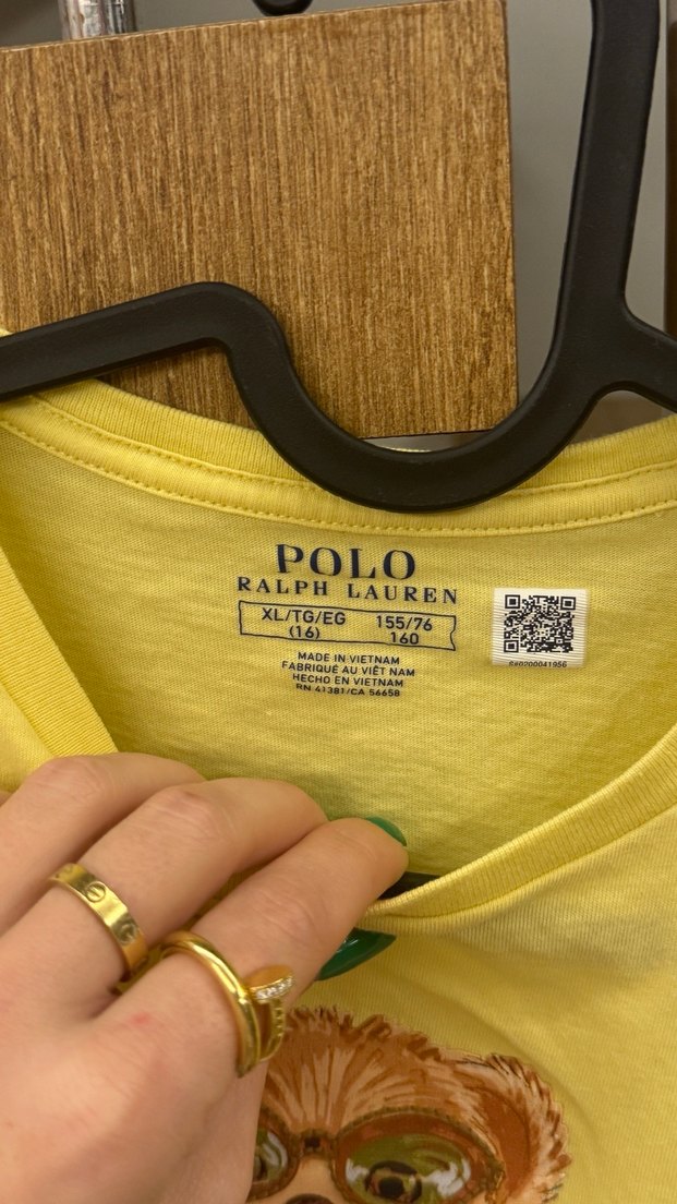 Kız Çocuk Sarı Baskılı Kısa Kollu Tişört - Görsel 3