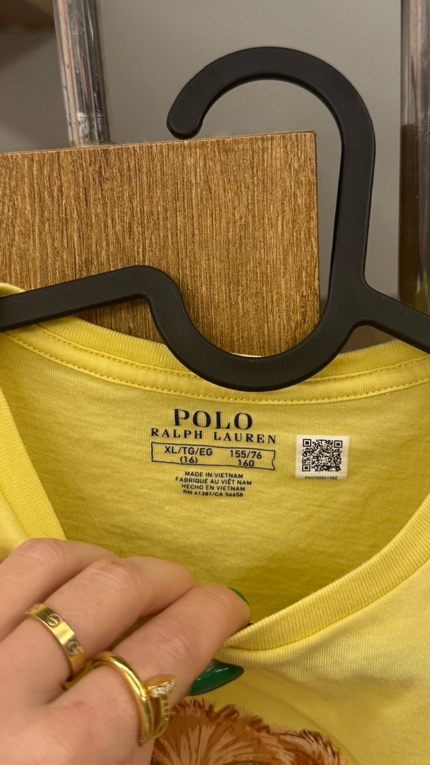 Kız Çocuk Sarı Baskılı Kısa Kollu Tişört - Görsel 4