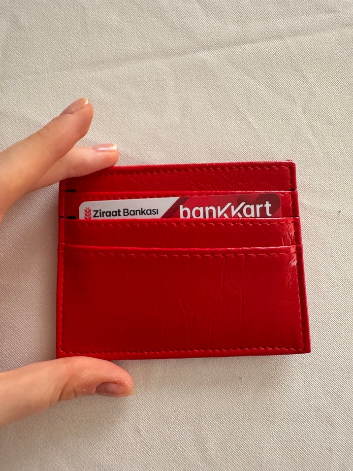 Kırmızı Deri Kadın Cüzdanı - Görsel 3