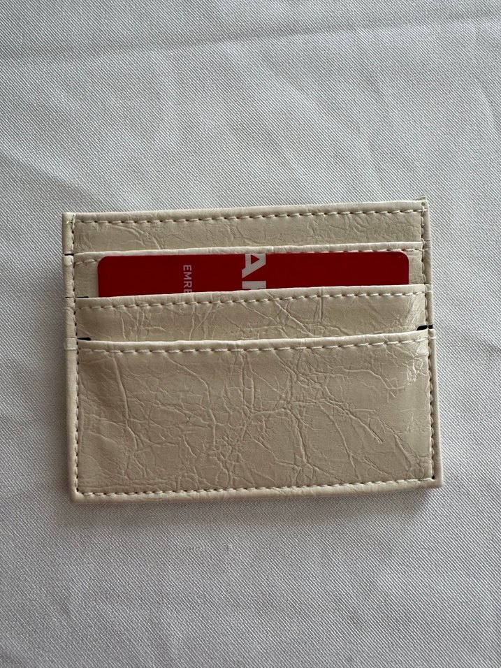 Beyaz Deri  Kadın Cüzdanı - Görsel 2