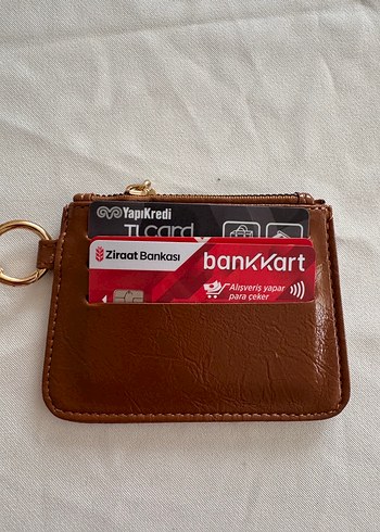Kahverengi Deri Fermuarlı Kadın Cüzdanı - Görsel 3
