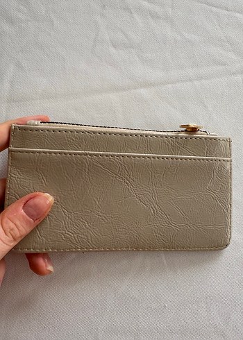 Bej Deri Fermuarlı Kadın Cüzdanı - Görsel 3