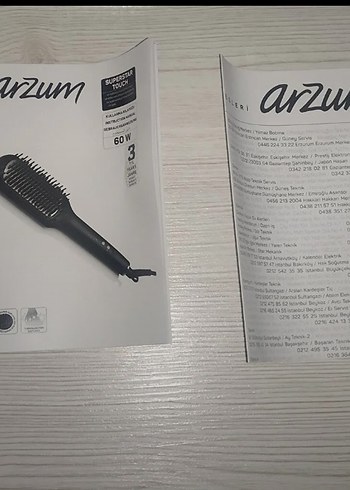 Arzum Siyah Saç Düzleştirici Fırça - Görsel 3