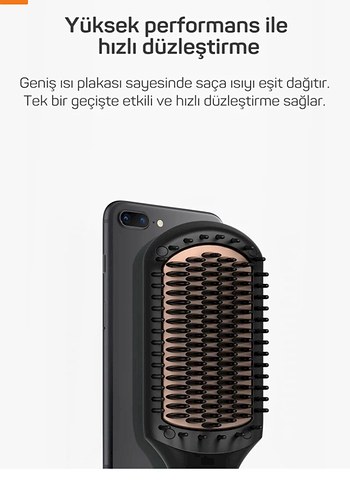 Arzum Siyah Saç Düzleştirici Fırça - Görsel 5