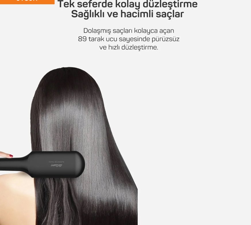 Arzum Siyah Saç Düzleştirici Fırça - Görsel 4