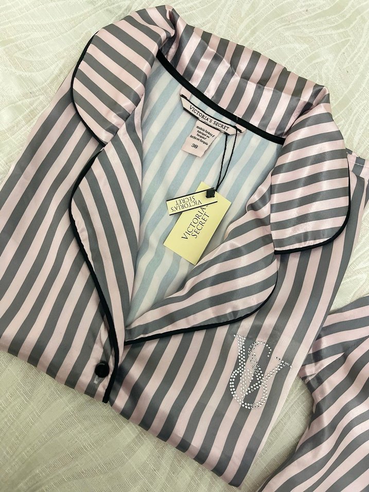 Pembe Gri victoria secret pijama takımı - Görsel 2