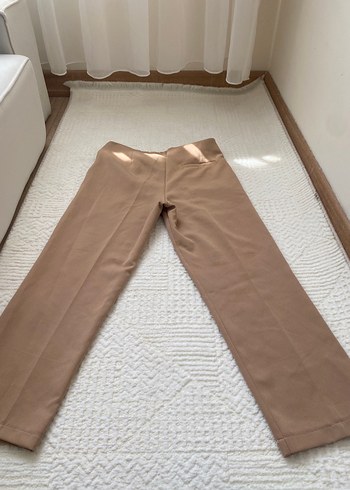 Bej Midi Kumaş Kadın Pantolon - Görsel 3