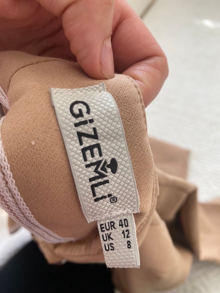 Bej Midi Kumaş Kadın Pantolon - Görsel 4