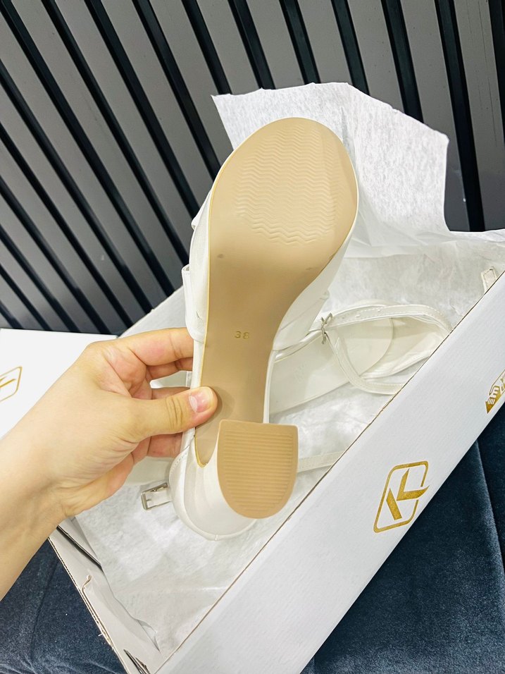 Beyaz Platform Topuklu Kadın gelin  Ayakkabı - Görsel 3