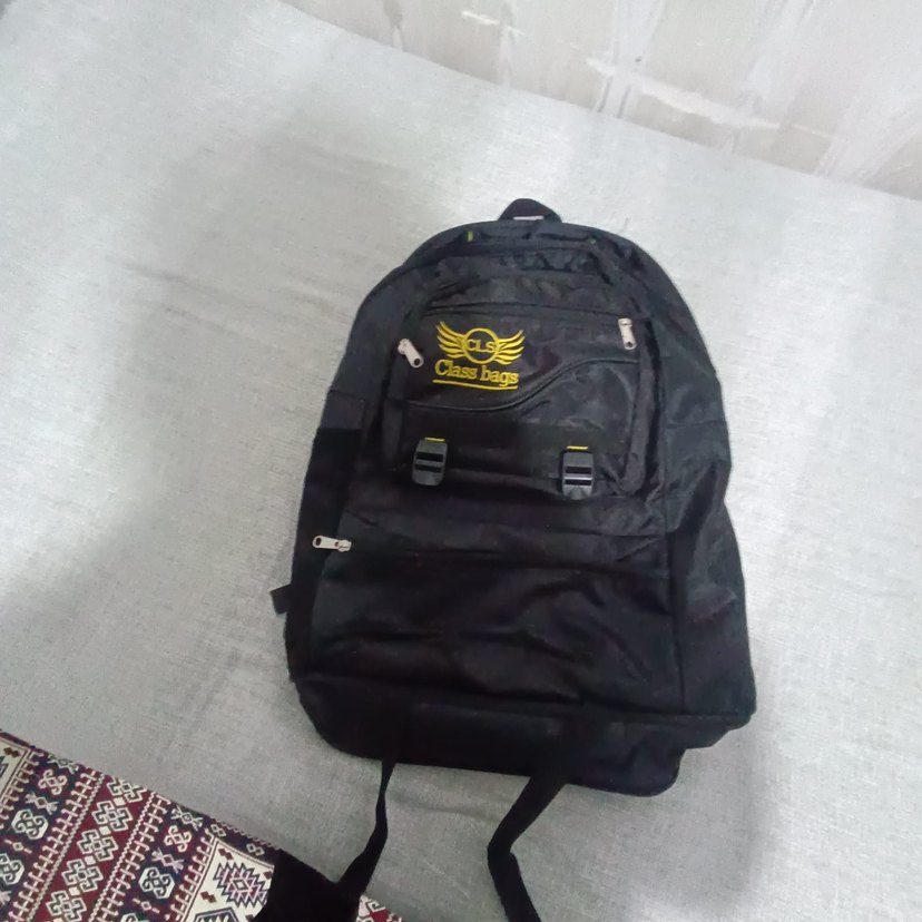 Siyah Biker Tarzı Erkek Sırt Çantası - Görsel 3