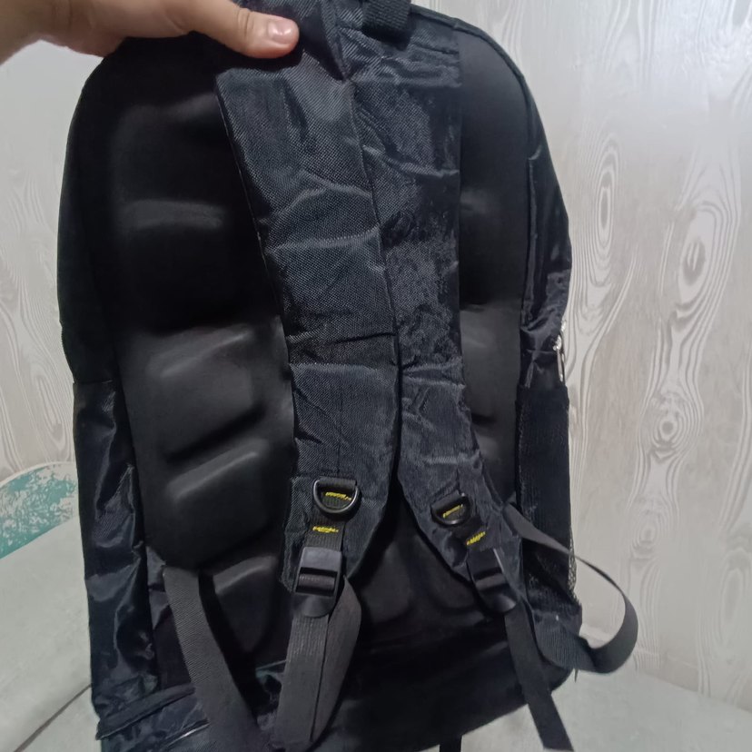 Siyah Biker Tarzı Erkek Sırt Çantası - Görsel 4