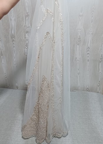 Modern Klasik Beyaz Prenses  duvak 1.5 metre - Görsel 7