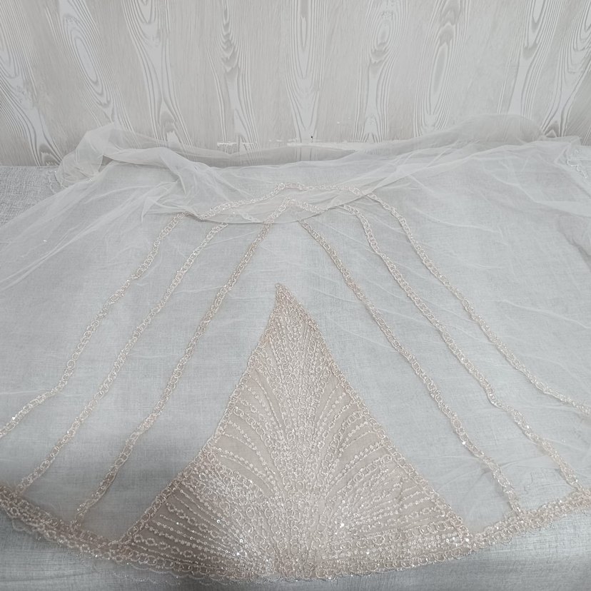 Modern Klasik Beyaz Prenses  duvak 1.5 metre - Görsel 3