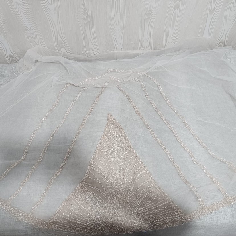 Modern Klasik Beyaz Prenses  duvak 1.5 metre - Görsel 5