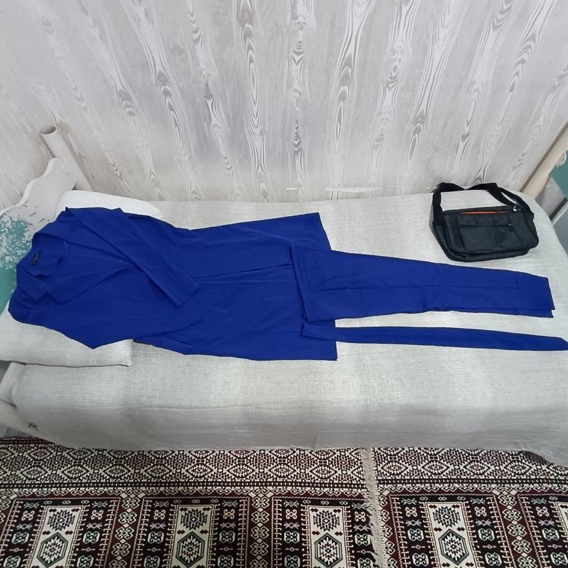 Kadın Mavi Uzun Kollu Takım Elbise - Görsel 5