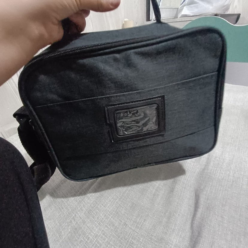 Gri Erkek Omuz Çantası Fermuarlı - Görsel 2