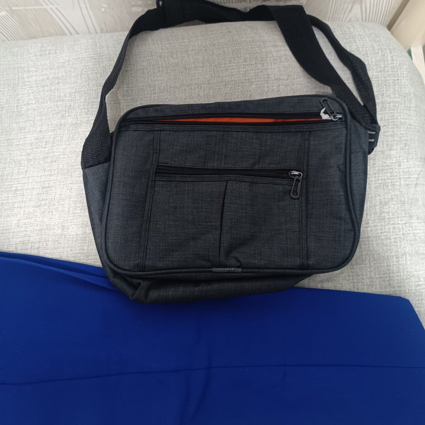 Kadın Mavi Kumaş Pantolon, Kemerli, Uzun - Görsel 5