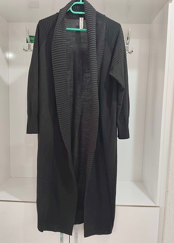 Siyah Uzun Kadın Hırka