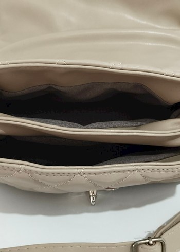 Bej Deri Kapitone Kadın Çanta - Görsel 4