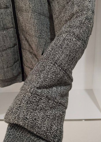 Gri Fermuarlı erkek Kışlık Mont - Görsel 4