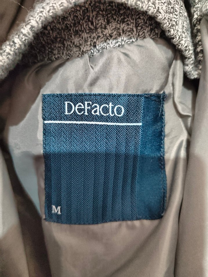 Gri Fermuarlı erkek Kışlık Mont - Görsel 5