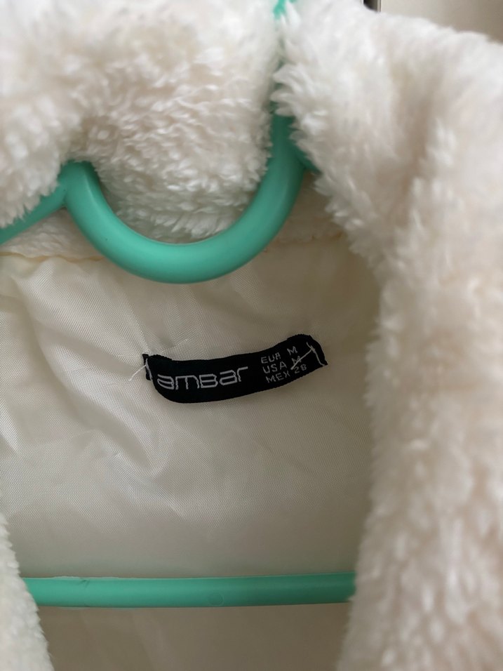 Kadın Beyaz Peluş Ceket - Görsel 2