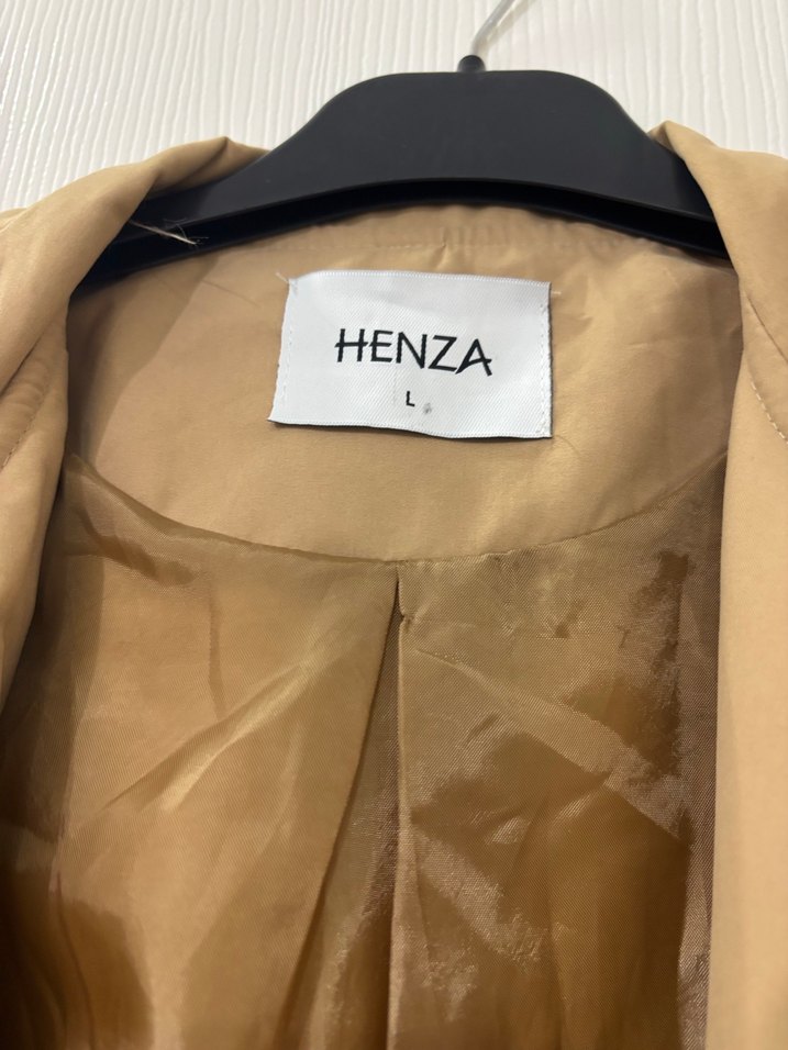 Bej Uzun Kollu Kadın Trençkot - Görsel 4