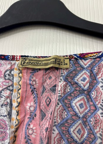 Renkli Etnik Desenli Uzun Kol Bluz - Görsel 3