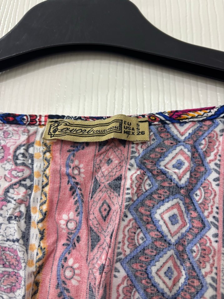 Renkli Etnik Desenli Uzun Kol Bluz - Görsel 3