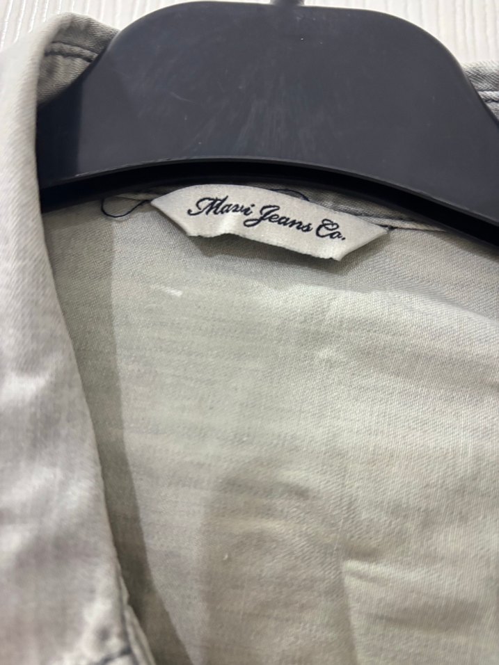 Gri Denim Düğmeli Kadın Gömlek - Görsel 2