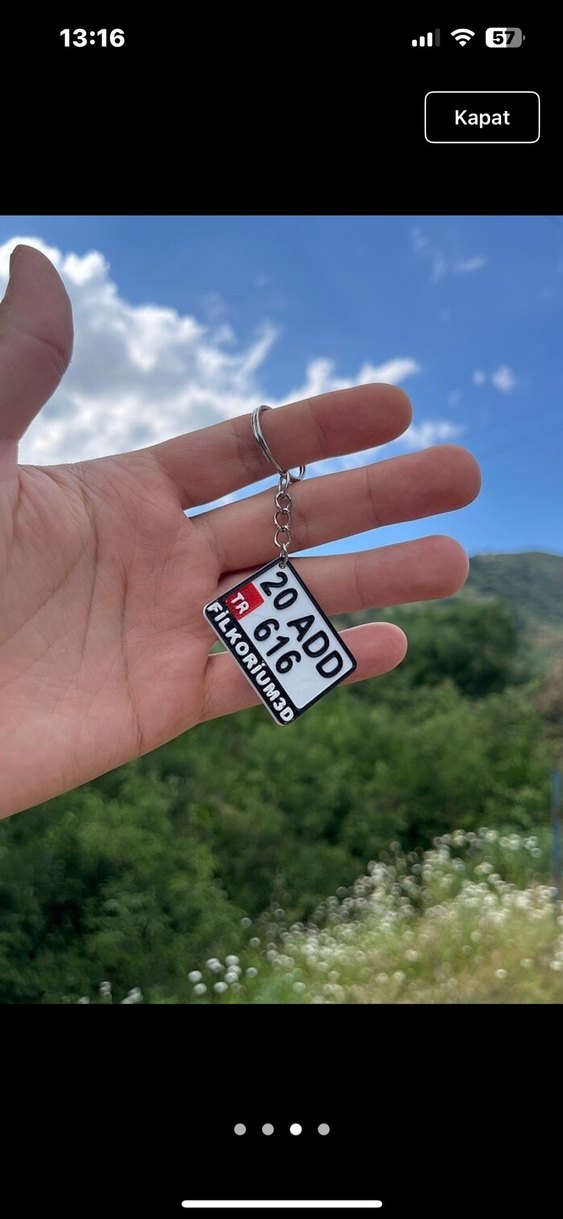 KİŞİYE ÖZEL  Motosiklet Plaka Anahtarlık - Görsel 3