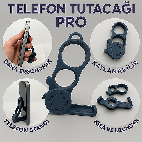 Ergonomik Telefon Tutacağı Anahtarlık stand