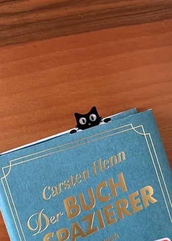 Kedi Figürlü Beyaz Kitap Ayracı - Görsel 2