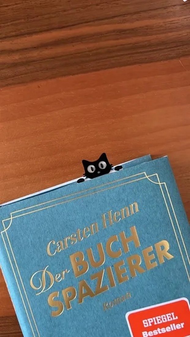 Kedi Figürlü  Beyaz Kitap Ayracı - Görsel 2