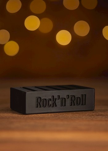Rock'n'Roll Baskılı Siyah Pena Kutusu - Görsel 2