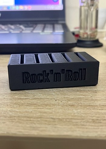 Rock'n'Roll Baskılı Siyah Pena Kutusu - Görsel 3