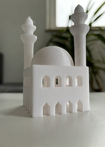 Beyaz Minareli Mumluk CAMİ DEKORU RAMAZAN BAYRAMI HEDİYESİ - Görsel 2