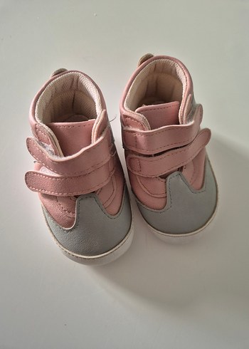 Kız Çocuk Pembe Gri İlk Adım Ayakkabısı - Görsel 2