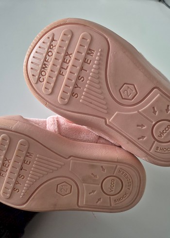 Kız Çocuk Pembe Sıcak Terlik Velcro - Görsel 3