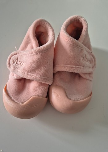 Kız Çocuk Pembe Sıcak Terlik Velcro - Görsel 2