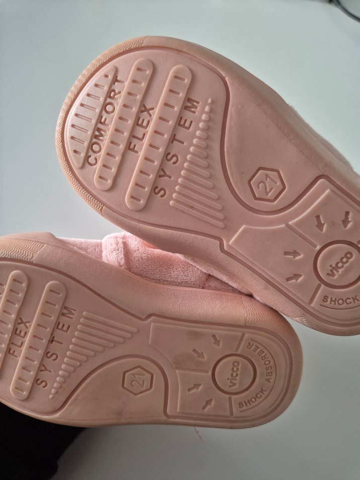 Kız Çocuk Pembe Sıcak Terlik Velcro - Görsel 3