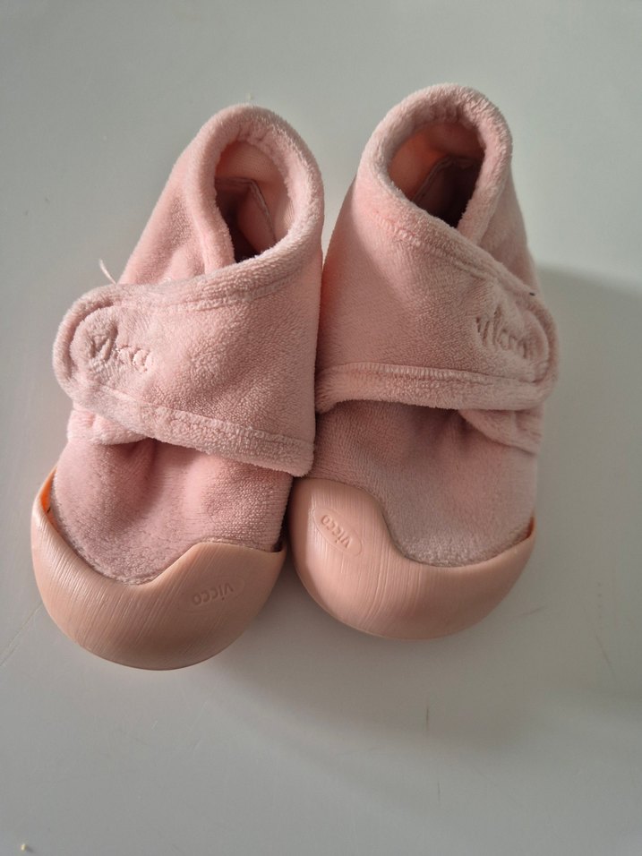 Kız Çocuk Pembe Sıcak Terlik Velcro - Görsel 2