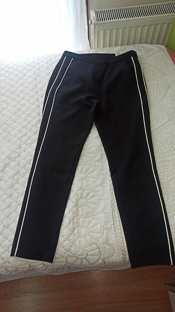Şeritli Kumaş Pantolon