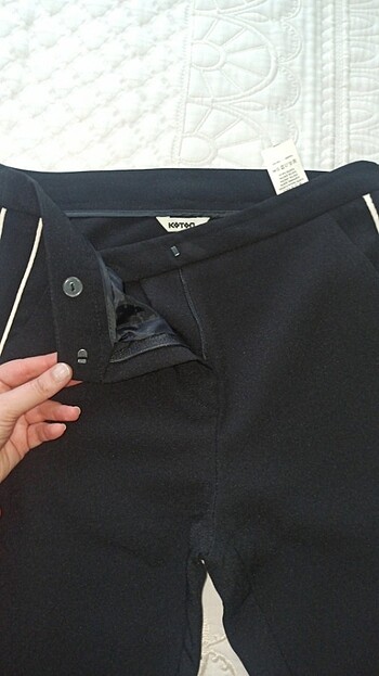 38 Beden Şeritli Kumaş Pantolon