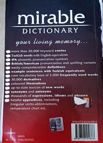 Mirable İngilizce - Türkçe Sözlük - Görsel 2